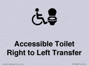 Accessible Toilet with Right to Left Transfer